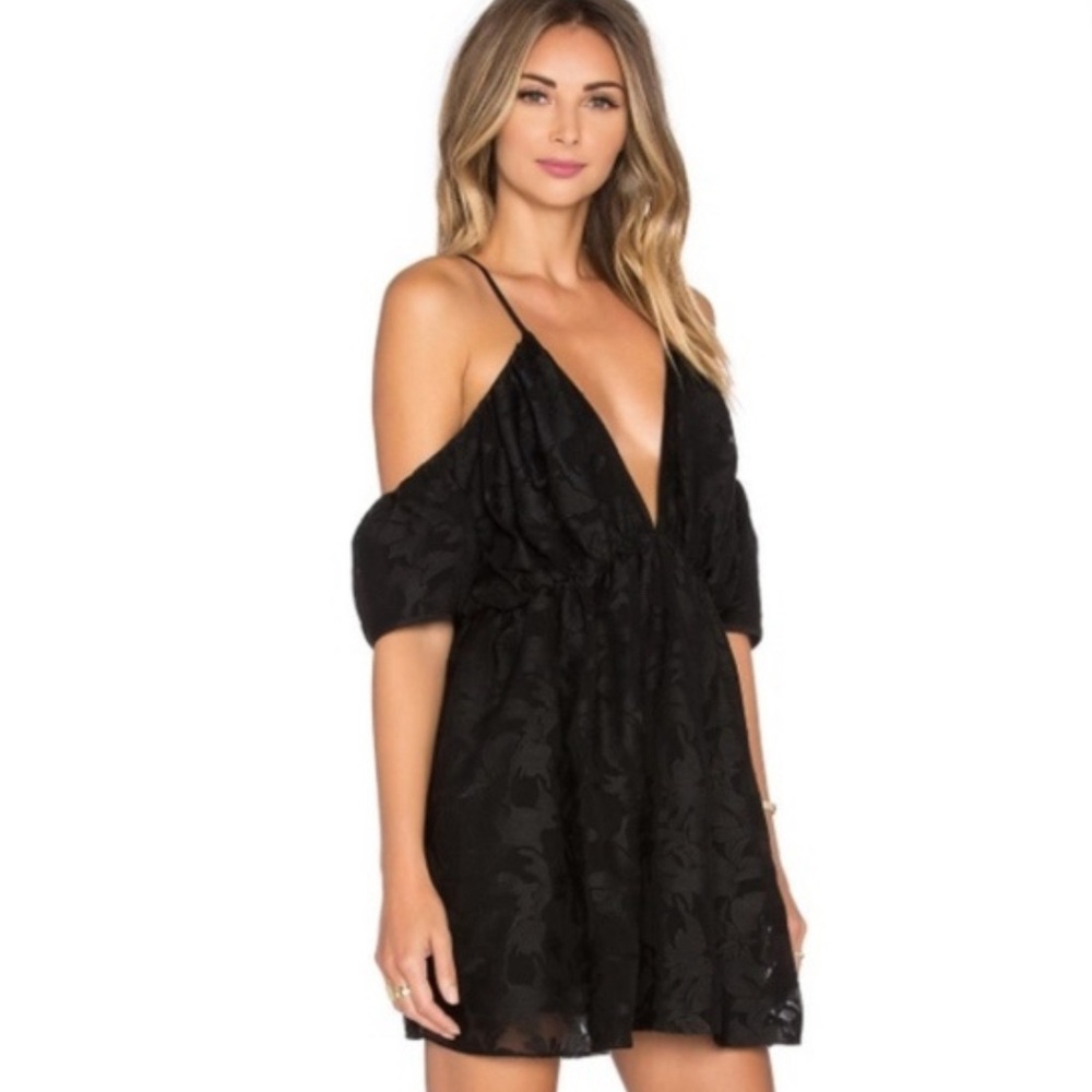 The Jet Set Diaries Navy Cold Shoulder Sundress